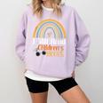 I Still Read Children's Books Rainbow Comfort Colors Sweatshirt Crimson