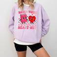 Read Your Heart Out Cute Reading Book Lover Comfort Colors Sweatshirt Crimson