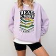 Read S'More Books Marshmallow Reading Smores Comfort Colors Sweatshirt Crimson