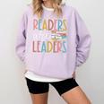 Readers Are Leaders Reading Book Lovers Teacher Women Kids Comfort Colors Sweatshirt Crimson Readers Are Leaders Reading Book Lovers Teacher Women Kids Comfort Colors Sweatshirt Crimson