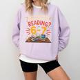 Reading 6 7 Six Seven Meme Slang Teacher Book Lover Comfort Colors Sweatshirt Crimson