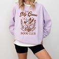 Reading Book Lover Bookish Librarian Silly Goose Book Club Comfort Colors Sweatshirt Crimson
