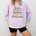 Reading Book Lover Club Librarian Just One More Chapter Comfort Colors Sweatshirt Crimson