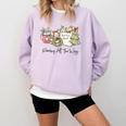 Reading All The Way Christmas Book Lover For Women And Teens Comfort Colors Sweatshirt Crimson