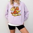 Reading Dragon Book Lover Bookworm Reader Comfort Colors Sweatshirt Crimson