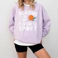 Reading Is My Favorite Sport Reading Book Lover Reader Comfort Colors Sweatshirt Crimson