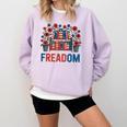 Reading Freadom Freedom Book Lover 4th Of July Men Women Comfort Colors Sweatshirt Crimson Reading Freadom Freedom Book Lover 4th Of July Men Women Comfort Colors Sweatshirt Crimson