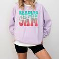 Reading Is My Jam Book Lover Bookworm Teacher Library Reader Comfort Colors Sweatshirt Crimson Reading Is My Jam Book Lover Bookworm Teacher Library Reader Comfort Colors Sweatshirt Crimson
