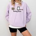 Reading Season Book Lover Librarian Cozy Bookworm Comfort Colors Sweatshirt Crimson