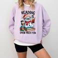 Reading Is Snow Much Fun Christmas Bookworm Snowman Reading Comfort Colors Sweatshirt Crimson Reading Is Snow Much Fun Christmas Bookworm Snowman Reading Comfort Colors Sweatshirt Crimson