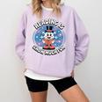 Reading Is Snow Much Fun Snowflake Book Lovers Winter Theme Premium Tri-Blend Comfort Colors Sweatshirt Crimson