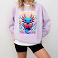 Readsalotl Axolotl Book Lovers Axolotls Comfort Colors Sweatshirt Crimson