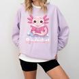 Readsalotl Axolotl Reading Cute Book Lover Bookworm Comfort Colors Sweatshirt Crimson
