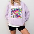 Readsolotl Cute Axolotl Book Lover Reading Women Girls Comfort Colors Sweatshirt Crimson