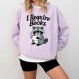 I Require Books Raccoon Reading For Book Lovers Comfort Colors Sweatshirt Crimson I Require Books Raccoon Reading For Book Lovers Comfort Colors Sweatshirt Crimson