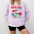 Retro Book Girl Summer For Women Beach Reading Comfort Colors Sweatshirt Crimson Retro Book Girl Summer For Women Beach Reading Comfort Colors Sweatshirt Crimson