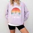 Retro I Put My Book Down To Be Here For Book Lover Comfort Colors Sweatshirt Crimson