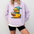 Rubber Duck Reading Book Rubber Duckie Reader Coffee Lover Comfort Colors Sweatshirt Crimson Rubber Duck Reading Book Rubber Duckie Reader Coffee Lover Comfort Colors Sweatshirt Crimson