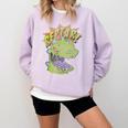 Rugrats Reptar Distressed Comic Book Style Cartoon Comfort Colors Sweatshirt Crimson