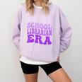 In My School Librarian Era Groovy Back To School Book Lover Comfort Colors Sweatshirt Crimson In My School Librarian Era Groovy Back To School Book Lover Comfort Colors Sweatshirt Crimson