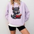 Scottish Terrier Reading a Book Dog Comfort Colors Sweatshirt Crimson