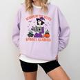 Season Of The Witch Spooky Readers Spell Book Hallowen Comfort Colors Sweatshirt Crimson