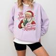 He Sees What You'Ve Been Reading Bookish Christmas Humor Comfort Colors Sweatshirt Crimson