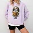 Shih Tzu Book How To Train Your Human Funny Dog Motif Comfort Colors Sweatshirt Crimson