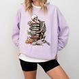 Skeleton Reading Book Halloween Bookworm Bibliophile Reader Comfort Colors Sweatshirt Crimson Skeleton Reading Book Halloween Bookworm Bibliophile Reader Comfort Colors Sweatshirt Crimson