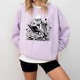 Skeleton Skull Halloween Book Reading Books Lover Teacher Comfort Colors Sweatshirt Crimson