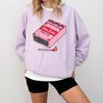 Slow Burn Book Club Comfort Colors Sweatshirt Crimson