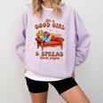 Smut Reader Be A Good Girl & Spread Those Pages Spicy Book Comfort Colors Sweatshirt Crimson Smut Reader Be A Good Girl & Spread Those Pages Spicy Book Comfort Colors Sweatshirt Crimson