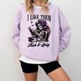 Smut Reader Spicy Book Romance I Like Them Thick & Spicy Comfort Colors Sweatshirt Crimson