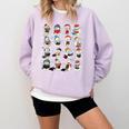 Snowman Reading Book Christmas Cozy Book Lover Bookish Comfort Colors Sweatshirt Crimson
