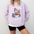 Snowman Reading Snow Many Books Snow Little Time Winter Comfort Colors Sweatshirt Crimson