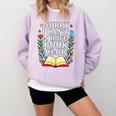 Sorry I Can't I Have Book Club Comfort Colors Sweatshirt Crimson Sorry I Can't I Have Book Club Comfort Colors Sweatshirt Crimson