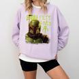 Star Wars The Book Of Boba Fett Neon Boba Fett Lives Poster Comfort Colors Sweatshirt Crimson