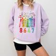 Subtle Floral Foxglove Daisy Tulip Book Lover Comfort Colors Sweatshirt Crimson
