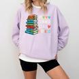 My Summer Is All Booked Book Reading Book Lover Comfort Colors Sweatshirt Crimson