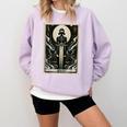 Tarot Cards Guide Book Esoteric Mysticism Clothing Tarot Card Justice Comfort Colors Sweatshirt Crimson