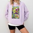 Teenage Mutant Ninja Turtles Retro Neon Comic Book Panels Comfort Colors Sweatshirt Crimson