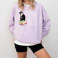 That's What I Do I Pet Cat I Read Books Tuxedo Cat Bookworm Comfort Colors Sweatshirt Crimson