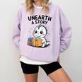 Unearth a Story Cute Dinosaur Summer Reading 2026 Dino Book Comfort Colors Sweatshirt Crimson Unearth a Story Cute Dinosaur Summer Reading 2026 Dino Book Comfort Colors Sweatshirt Crimson