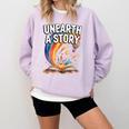 Unearth A Story Rainbow Treasure Book Comfort Colors Sweatshirt Crimson