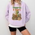 Unearth a Story Triceratops Dinosaur Reading Books Cute Dino Comfort Colors Sweatshirt Crimson Unearth a Story Triceratops Dinosaur Reading Books Cute Dino Comfort Colors Sweatshirt Crimson