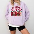 Valentines All Booked For Valentine Book Lover Teacher Comfort Colors Sweatshirt Crimson Valentines All Booked For Valentine Book Lover Teacher Comfort Colors Sweatshirt Crimson