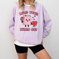 Valentines Day Book Read Your Heart Out Women Men Kids Comfort Colors Sweatshirt Crimson