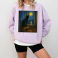 Van Gogh Starry Night Art Cat And Book Lovers Comfort Colors Sweatshirt Crimson Van Gogh Starry Night Art Cat And Book Lovers Comfort Colors Sweatshirt Crimson