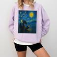 Van Gogh Starry Night Fantasy Reader Dragon Reading Book Comfort Colors Sweatshirt Crimson Van Gogh Starry Night Fantasy Reader Dragon Reading Book Comfort Colors Sweatshirt Crimson