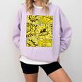 Varsity-Gold Yellow Comic Book University Varsity-Gold Comfort Colors Sweatshirt Crimson
